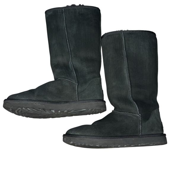 UGG Australia Classic Tall II Boots 1016224 Black Size 10 Suede - Picture 1 of 7